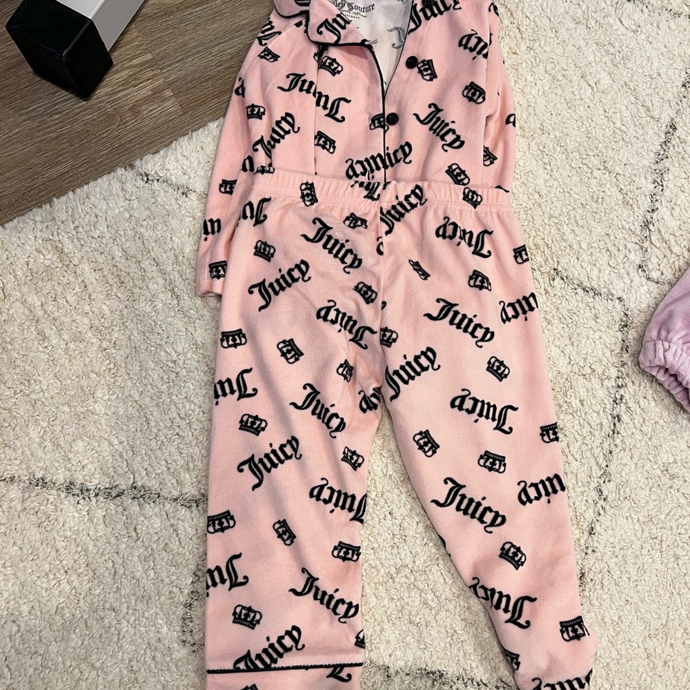 Juicy Couture Pink and Black Kids Footie